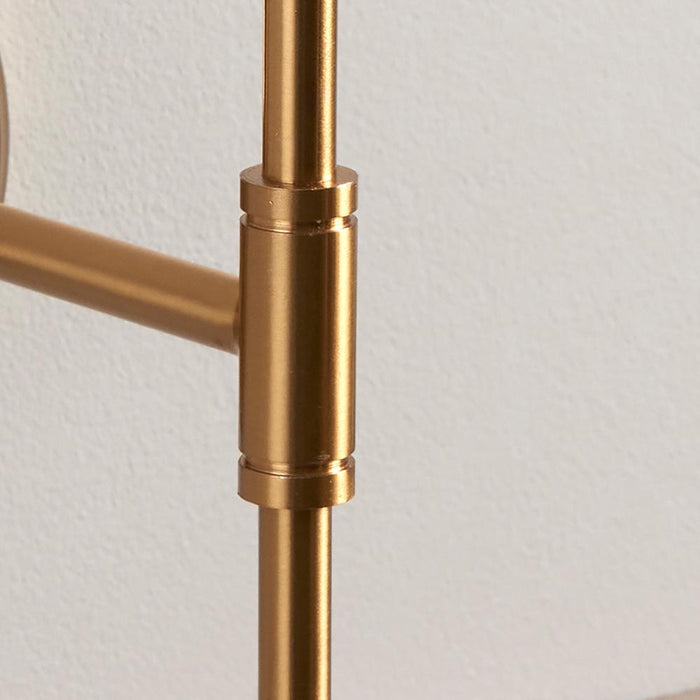 Dome T Bar And Zigzag 20cm Apricot Orange Shade Wall Light In Brushed Aged Brass