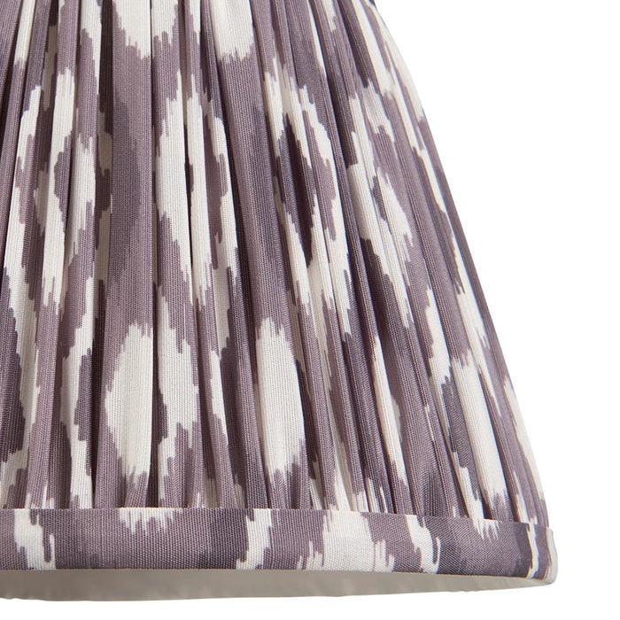 Dome T Bar And Ikat 20cm Pearl Grey Shade Wall Light In Brushed Aged Brass