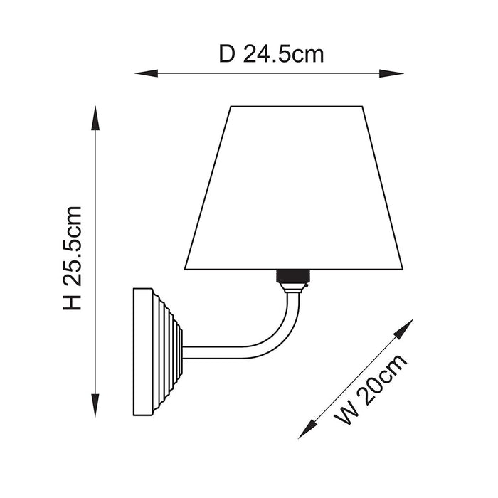 Obelisk Arc And Zigzag 20cm Cotswold Green Shade Wall Light In Brushed Aged Brass