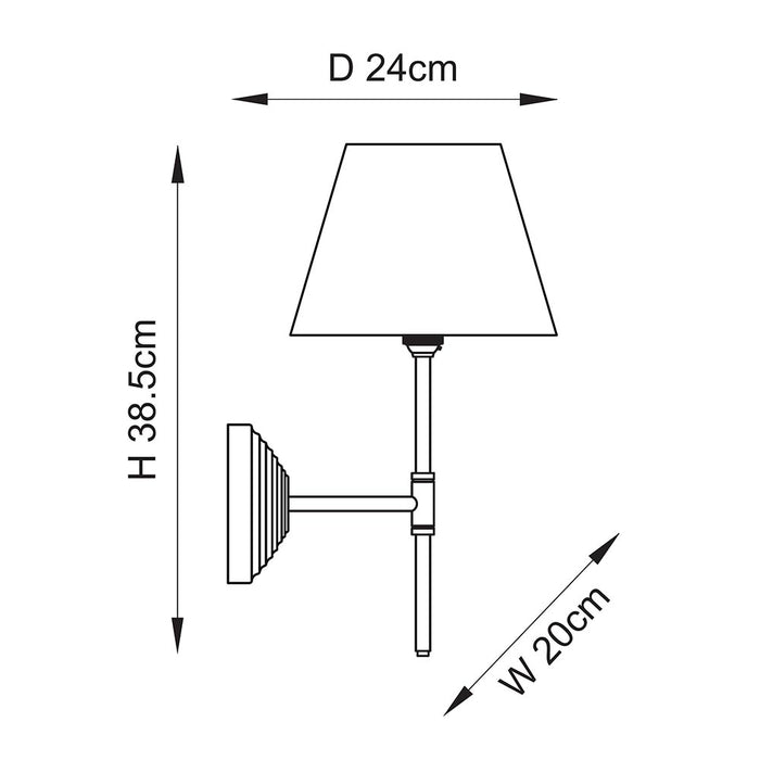 Obelisk T Bar And Leaf 20cm Herb Garden Green Shade Wall Light In Brushed Aged Brass