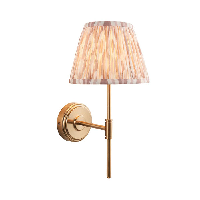 Step T Bar And Ikat 20cm Neutral Shade Wall Light In Brushed Aged Brass
