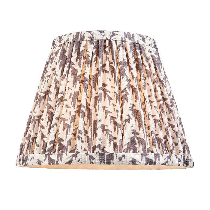 Wood Arc And Leaf 20cm Pearl Grey Shade Wall Light In Brushed Aged Brass
