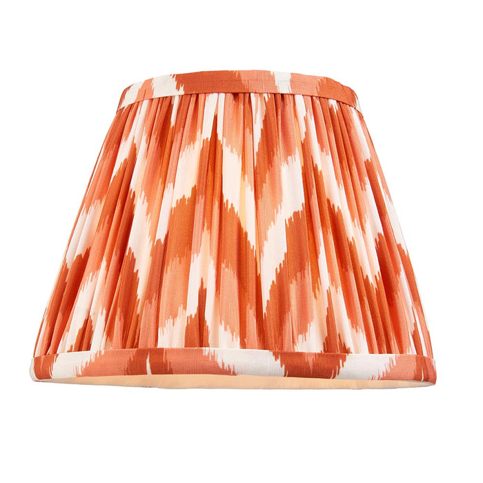 Wood T Bar And Zigzag 20cm Apricot Orange Shade Wall Light In Brushed Aged Brass