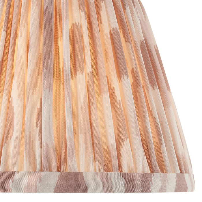 Wood T Bar And Ikat 20cm Neutral Shade Wall Light In Brushed Aged Brass