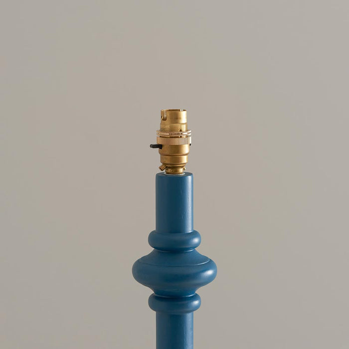 Carnaby And Ikat 35cm Marlin Blue Shade Floor Lamp With Satin Marlin Blue Base
