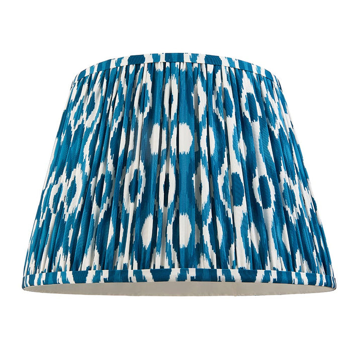 Carnaby And Ikat 35cm Marlin Blue Shade Floor Lamp With Satin Marlin Blue Base