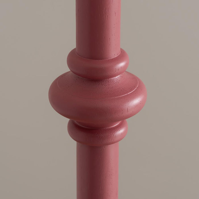Carnaby And Ikat 35cm Coral Pink Shade Floor Lamp With Satin Pink Clay Base