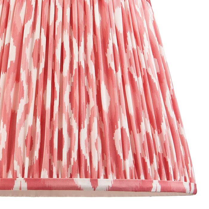 Carnaby And Ikat 35cm Coral Pink Shade Floor Lamp With Satin Pink Clay Base