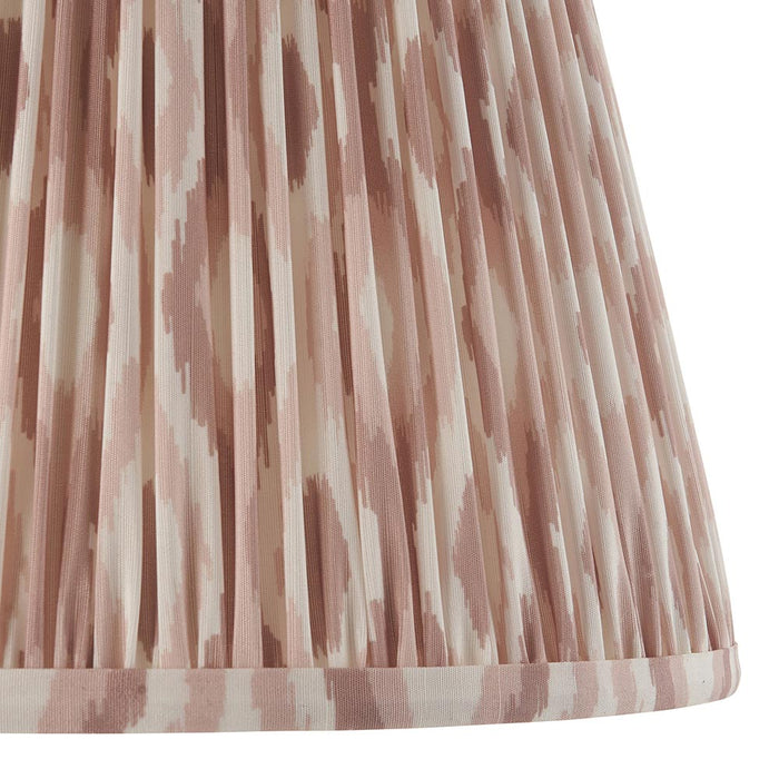 Carnaby And Ikat 35cm Neutral Shade Floor Lamp With Satin Pink Clay Base