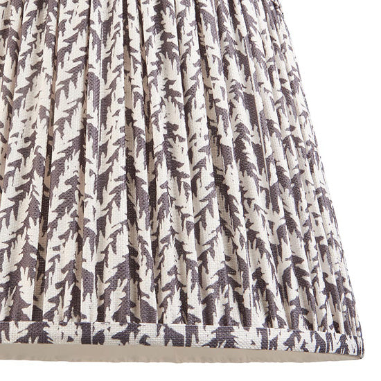 Higgledy And Leaf 35cm Pearl Grey Shade Floor Lamp With High Gloss Almond White Base
