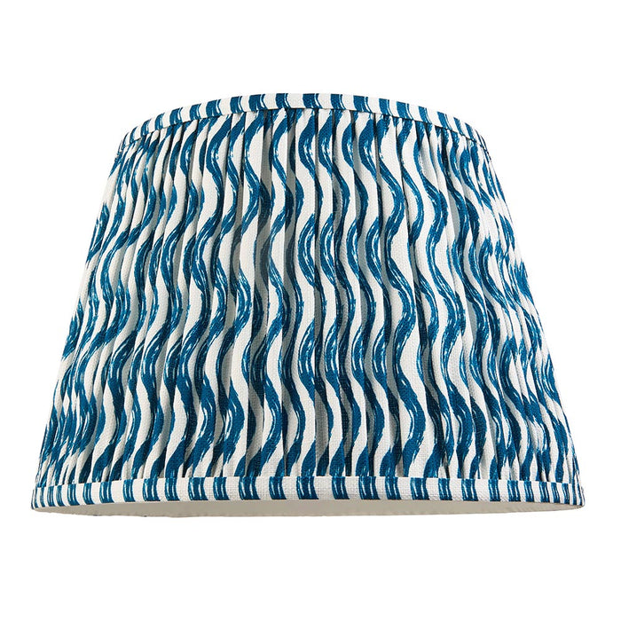Higgledy And Ripple 35cm Marlin Blue Shade Floor Lamp With Gloss Almond White Base