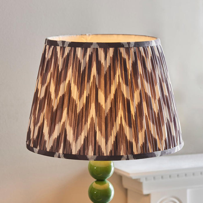 Higgledy And Zigzag 35cm Pearl Grey Shade Floor Lamp With Gloss Cotswold Green Base