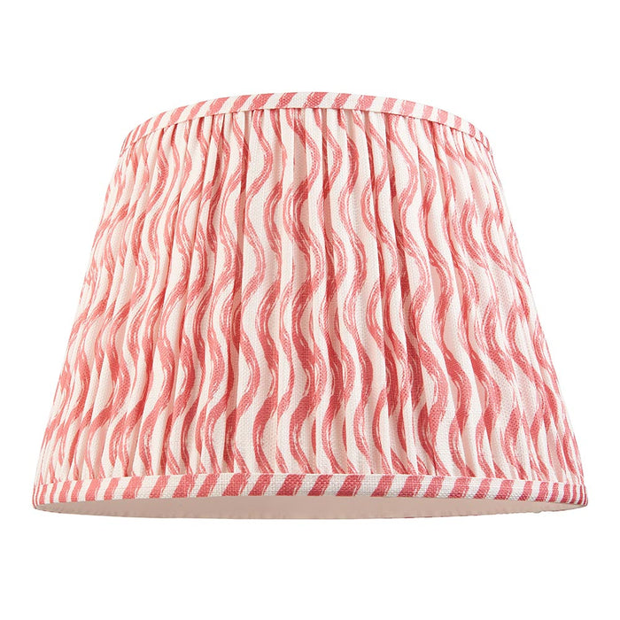 Higgledy And Ripple 35cm Coral Pink Shade Floor Lamp With Gloss Cotswold Green Base