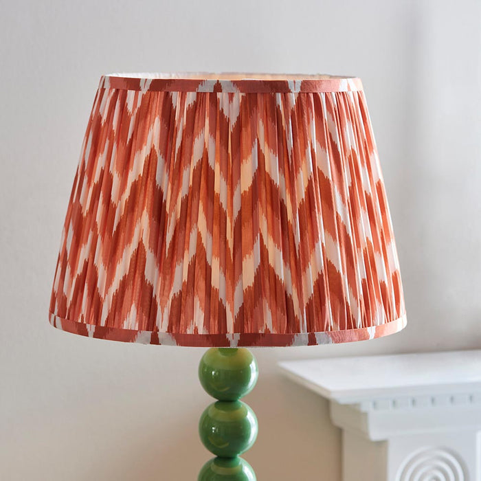Higgledy And Zigzag 35cm Apricot Orange Shade Floor Lamp With Gloss Cotswold Green Base
