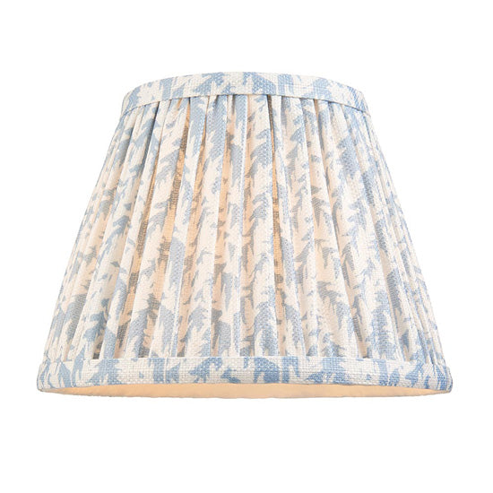 Higgledy And Leaf 20cm Shell Bay Blue Shade Table Lamp With High Gloss Almond White Base