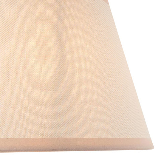 Higgledy And Ivy 20cm Vintage White Shade Table Lamp With High Gloss Almond White Base
