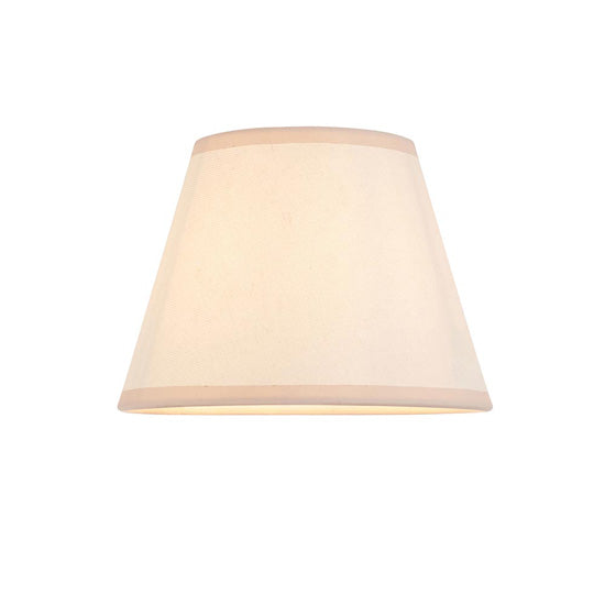 Higgledy And Ivy 20cm Vintage White Shade Table Lamp With High Gloss Almond White Base