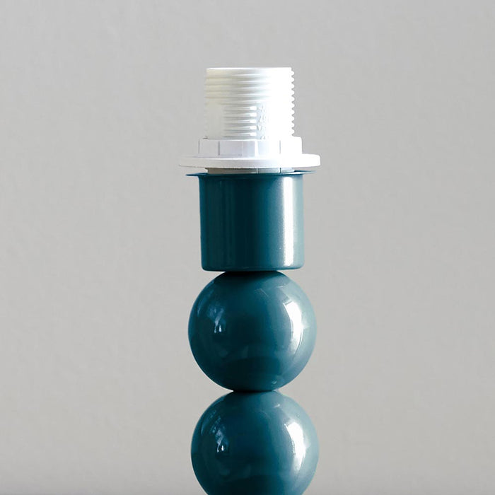 Higgledy And Zigzag 20cm Cotswold Green Shade Table Lamp With Gloss Marlin Blue Base