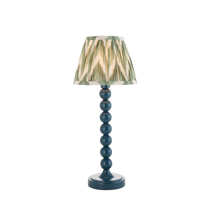 Higgledy And Zigzag 20cm Cotswold Green Shade Table Lamp With Gloss Marlin Blue Base