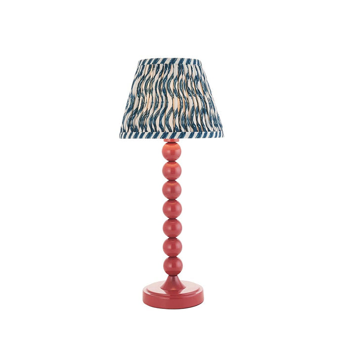 Higgledy And Ripple 20cm Marlin Blue Shade Table Lamp With Gloss Pink Clay Base