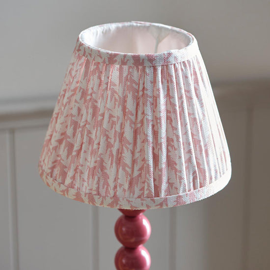 Higgledy And Leaf 20cm Peachy Keen Shade Table Lamp With High Gloss Pink Clay Base