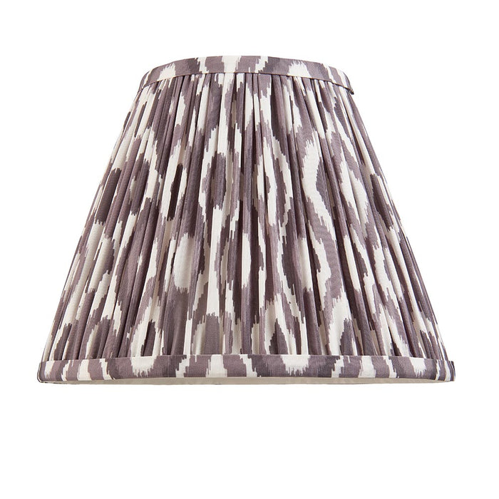 Myrtle And Ikat 25cm Pearl Grey Shade Table Lamp With Gloss Almond White Base