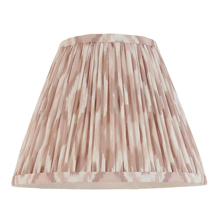 Myrtle And Ikat 25cm Neutral Shade Table Lamp With Gloss Almond White Base