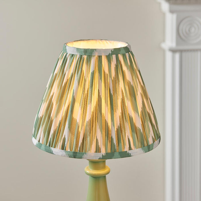 Myrtle And Zigzag 25cm Cotswold Green Shade Table Lamp With Gloss Cotswold Green Base