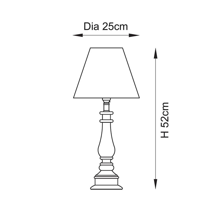 Myrtle And Zigzag 25cm Cotswold Green Shade Table Lamp With Gloss Cotswold Green Base