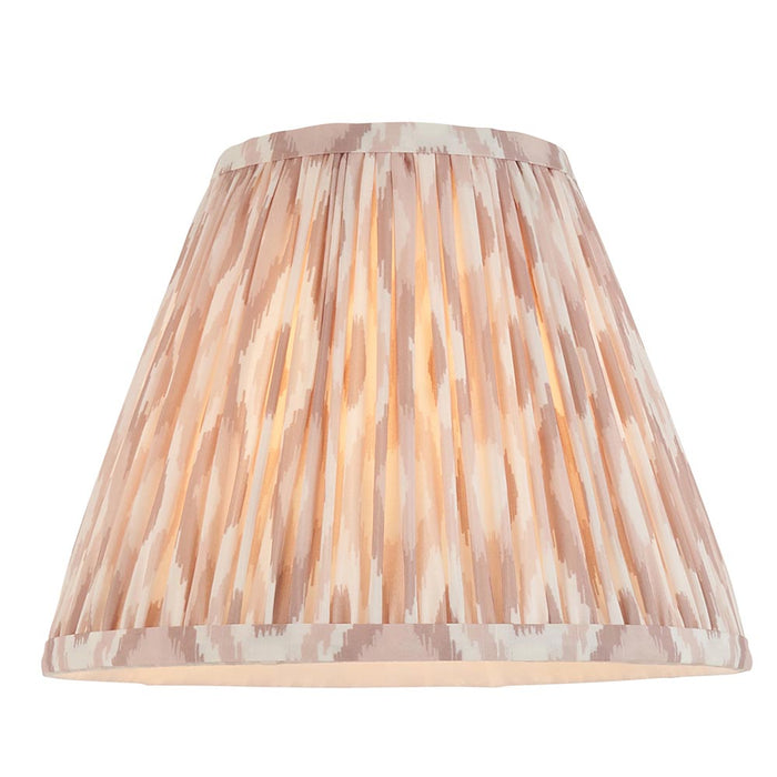 Myrtle And Ikat 25cm Neutral Shade Table Lamp With Gloss Cotswold Green Base
