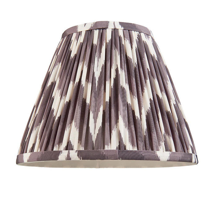 Myrtle And Zigzag 25cm Pearl Grey Shade Table Lamp With Gloss Pink Clay Base