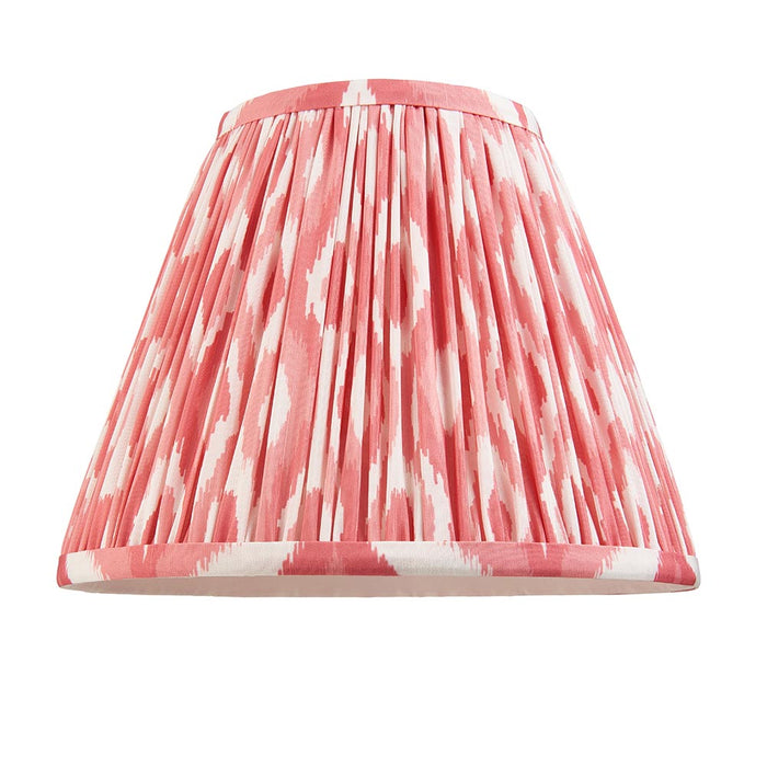 Myrtle And Ikat 25cm Coral Pink Shade Table Lamp With Gloss Pink Clay Base