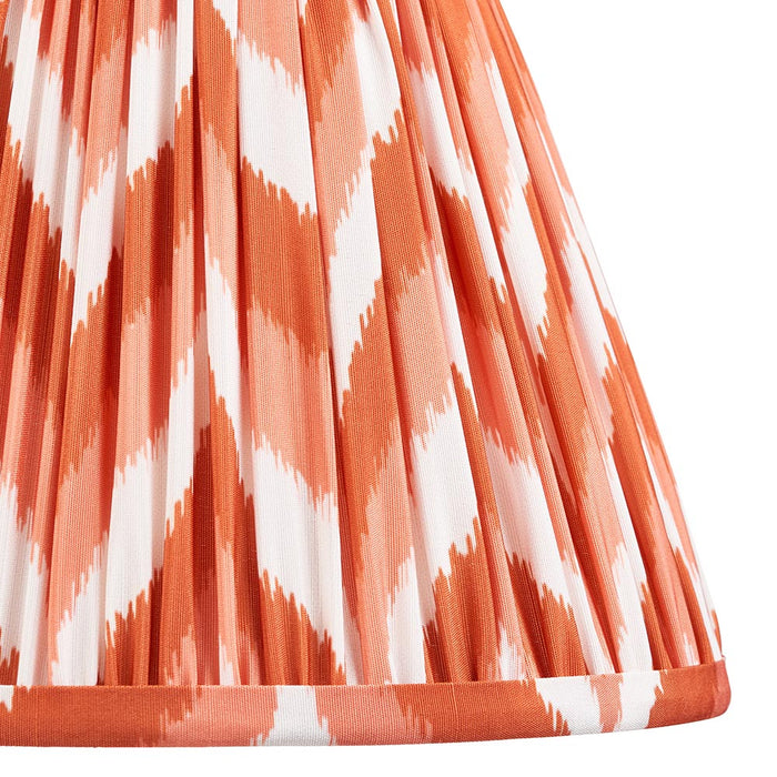 Myrtle And Zigzag 25cm Apricot Orange Shade Table Lamp With Gloss Pink Clay Base