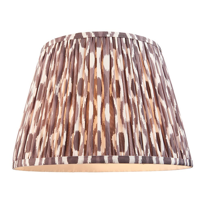 Borello And Ikat 35cm Pearl Grey Shade Table Lamp With Ivory Crackle Ceramic Base