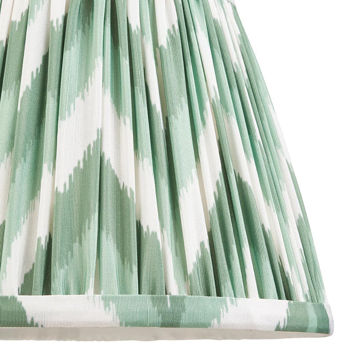 Santiago And Zigzag 20cm Cotswold Green Shade Wall Light In Brushed Aged Brass