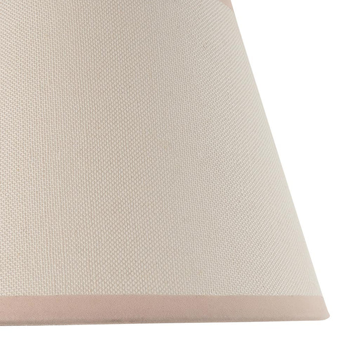 Santiago And Ivy 20cm Vintage White Shade Wall Light In Brushed Aged Brass