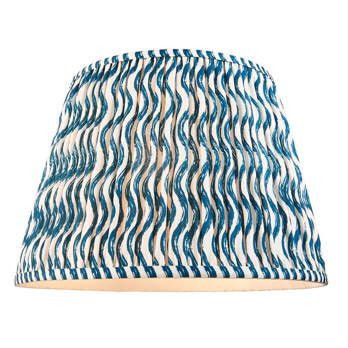 Eltham And Ripple 40cm Marlin Blue Shade Ceiling Light With Green Colour Braided Cable