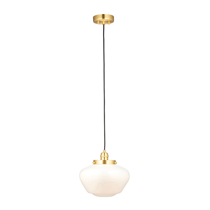 Camberley Opal Glass Shade Ceiling Pendant Light In Antique Brass