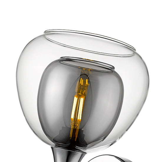 Adelina Decorative Wall Light In Smoked Grey