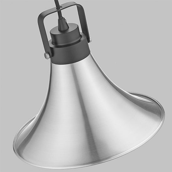 Anerley Ceiling Pendant Light In Satin Nickel And Matt Black