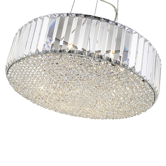 Belgravia 5 Bulbs Decorative Ceiling Pendant Light In Chrome And Clear