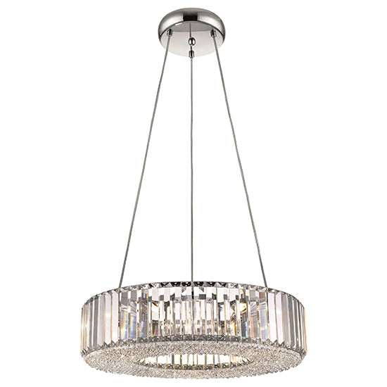 Belgravia 6 Bulbs Decorative Ceiling Pendant Light Chrome Clear