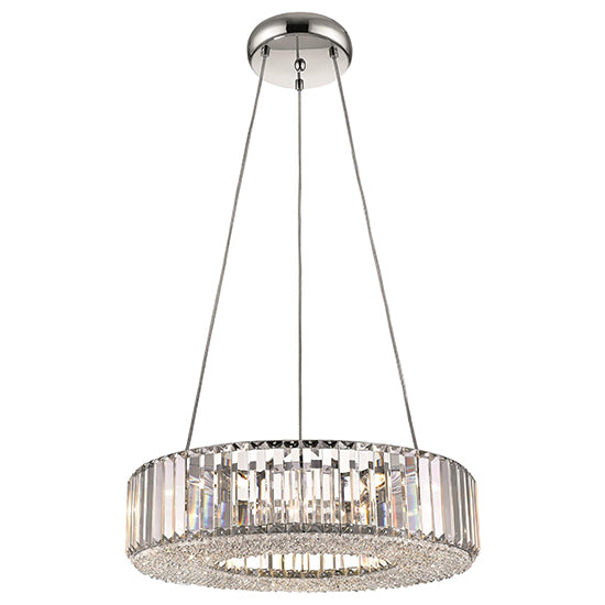 Belgravia 6 Bulbs Decorative Ceiling Pendant Light In Chrome And Clear