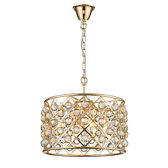 Brent 4 Bulbs Cross Decorative Ceiling Pendant Light In Gold