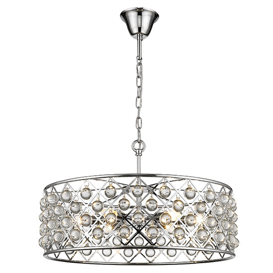 Brent 6 Bulbs Cross Decorative Ceiling Pendant Light Chrome