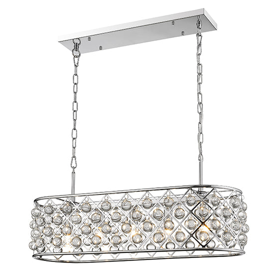 Brent 5 Bulbs Cross Decorative Ceiling Pendant Light Chrome