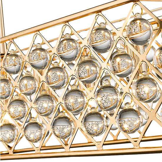 Brent 5 Bulbs Cross Decorative Ceiling Pendant Light In Gold