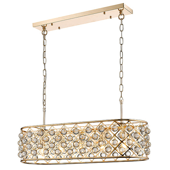 Brent 5 Bulbs Cross Decorative Ceiling Pendant Light In Gold