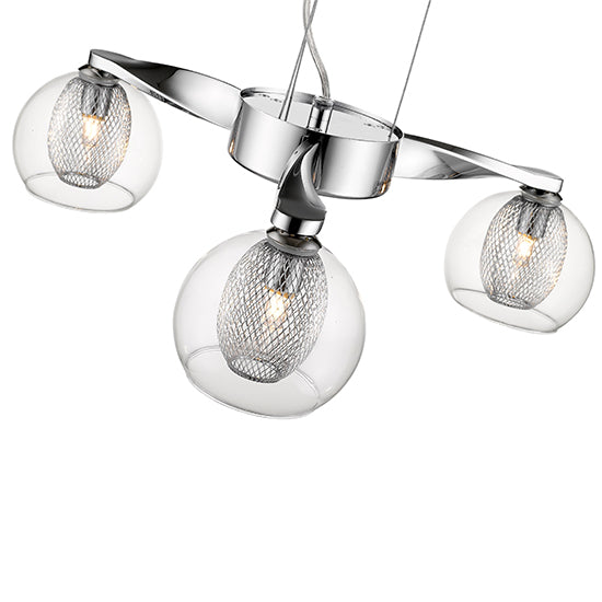 Canonbury 3 Bulbs Decorative Ceiling Pendant Light In Chrome