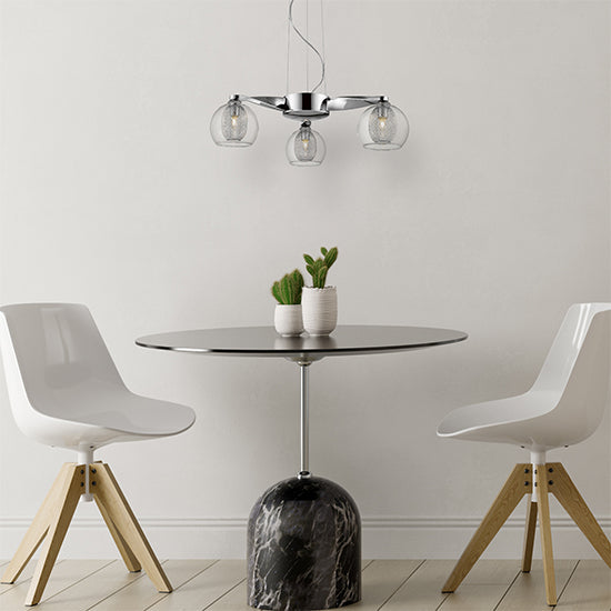 Canonbury 3 Bulbs Decorative Ceiling Pendant Light In Chrome